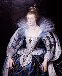 Portret van de Franse koningin-moeder Anna van Oostenrijk